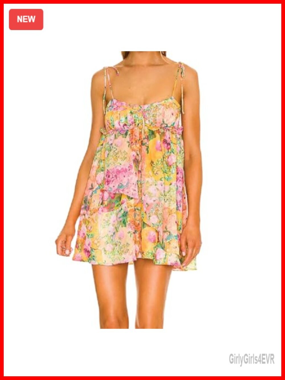 Chiffon Floral Mini Dress Spaghetti Strap Corset Boho Summer Going Out